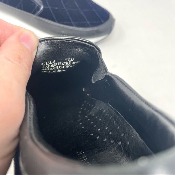 DONALD J. Pliner Ronie Navy Velvet Diamond Quilt Slip-On Sneakers Size 5.5 - Picture 9 of 11